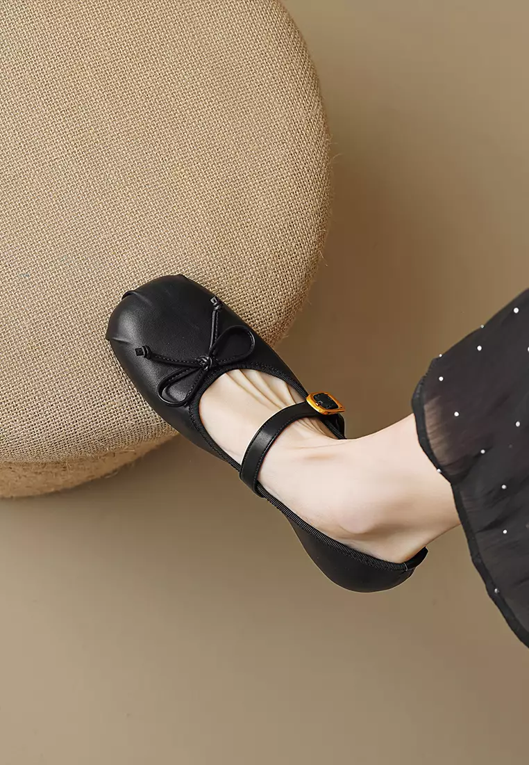 Bow Round toe Strap Flat Shoes WW222-6