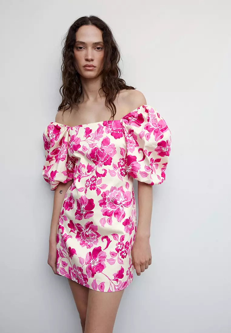 Mango short top ruffle dress