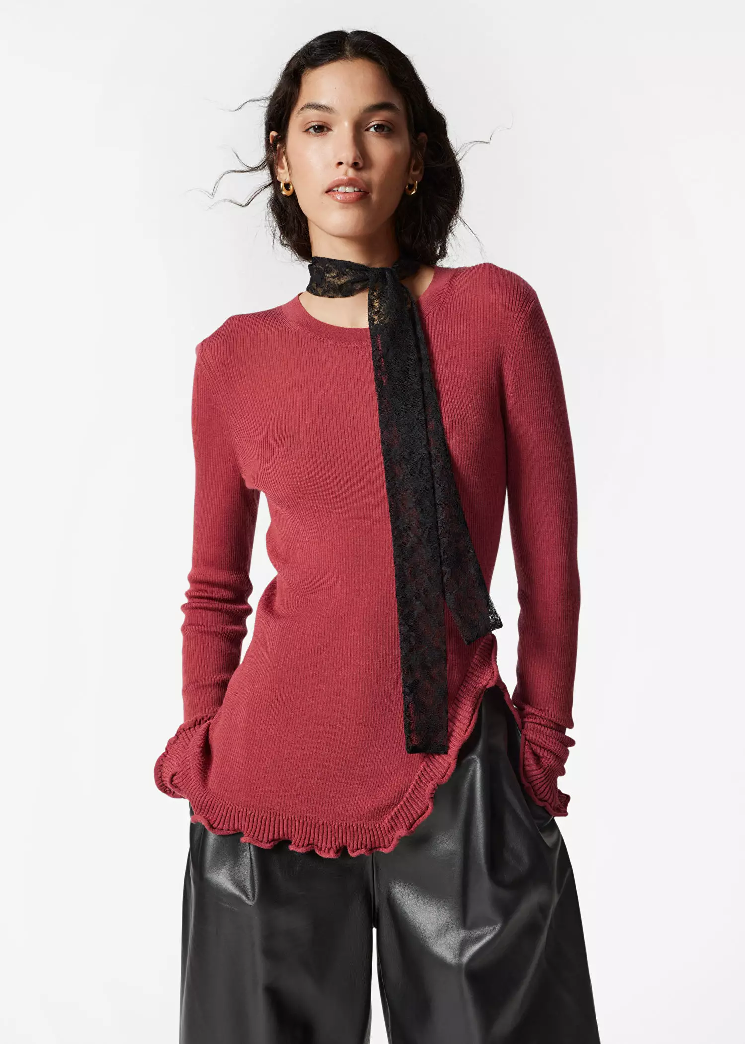 & Other Stories Ruffled-Slit Top 2025 | Buy & Other Stories