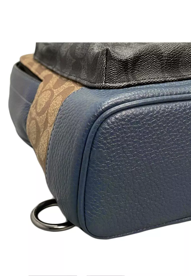 Mens West Pack In Colorblock Signature Canvas - Brown/Multi