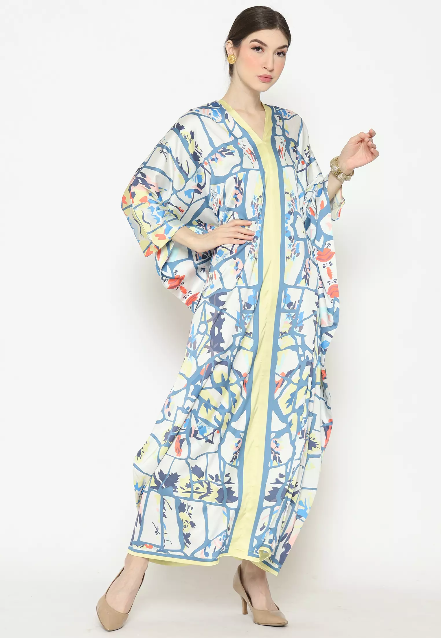 Kanzi Short Sleeve Classic Mediteranian Kaftan