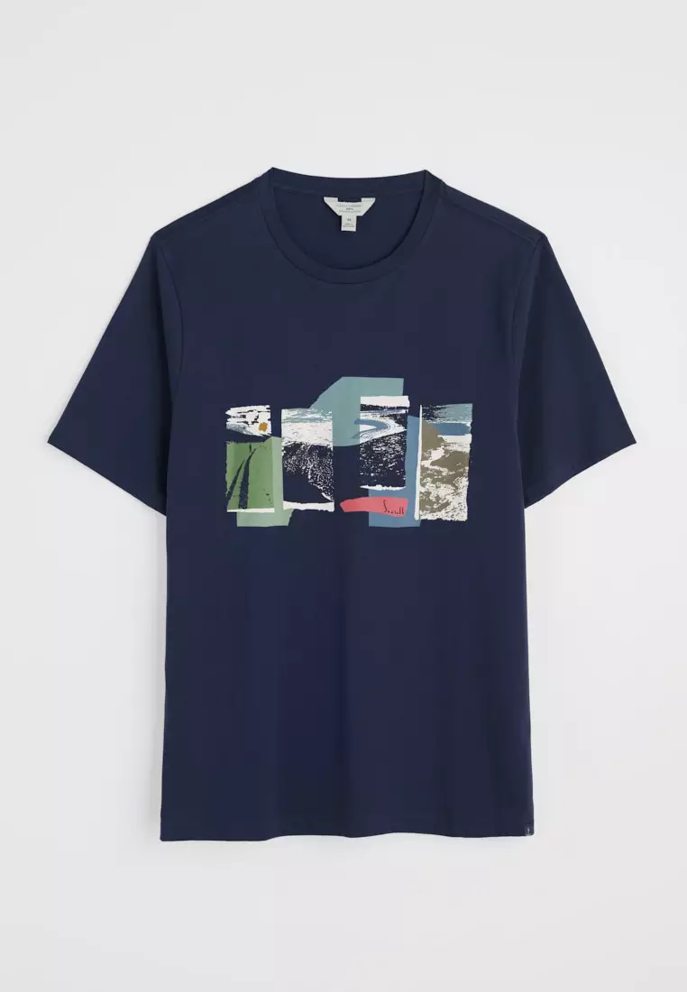 Seasalt Cornwall Navy Midwatch Organic Cotton T-Shirt