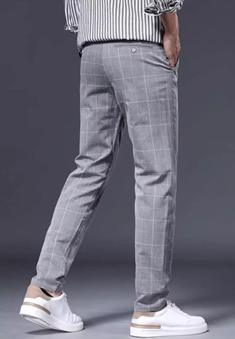 Trendyshop Checked Slim Fit Suit Pants 2024 | Buy Trendyshop 