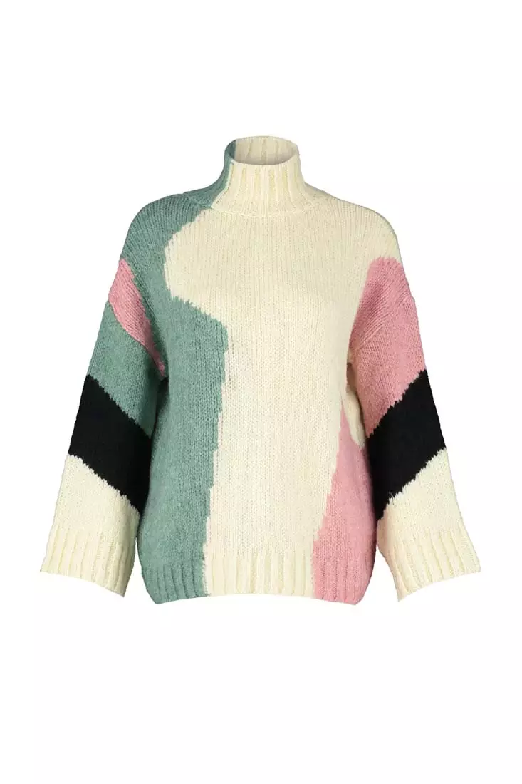 Ganni color 2024 block sweater