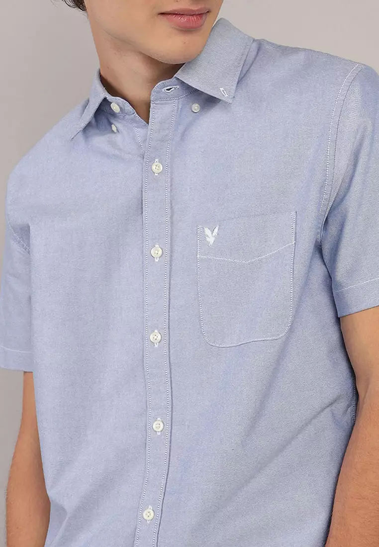 Buy American Eagle Button Down Solid Oxford W Eagle Shirt 2026 Online |  ZALORA