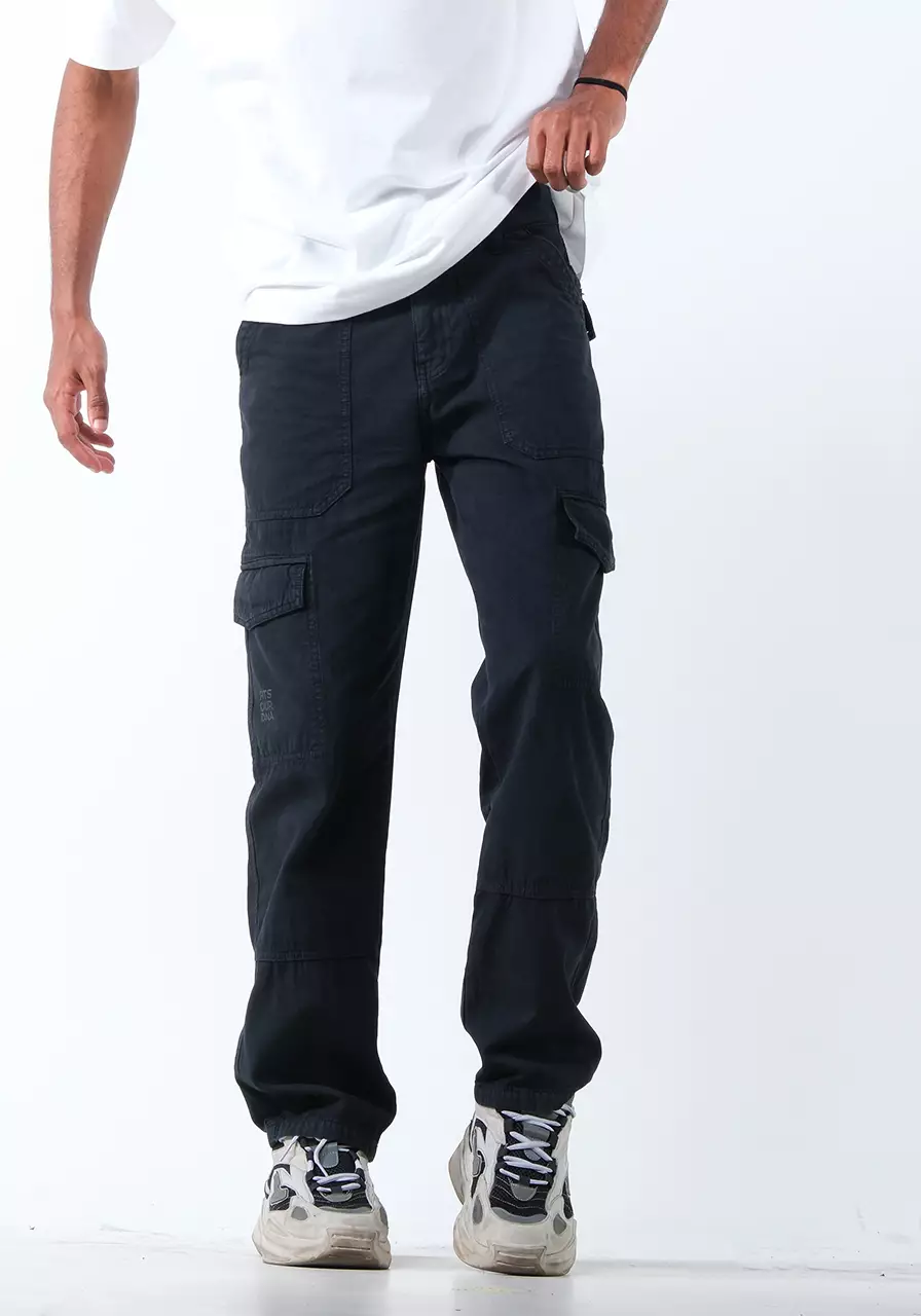 Celana Panjang Cargo Pria Regular Jod Dark Grey
