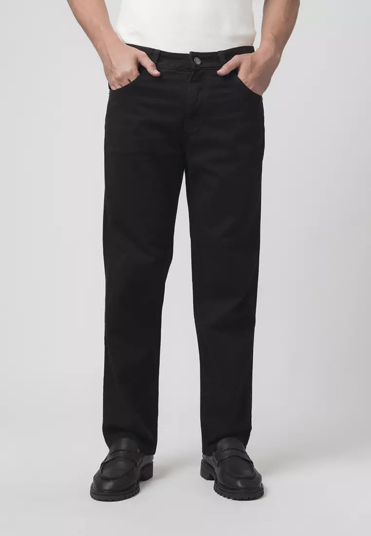 Straight Slim Fit Premium Jeans - Black