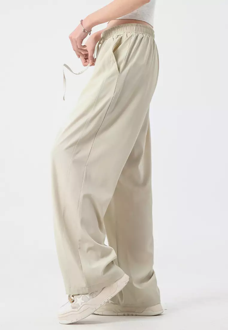 VANSA Unisex Ice Silk Cool Thin Slightly Wide Casual Pants VCU-P-2280