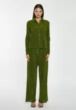 Green Glitter Plisse