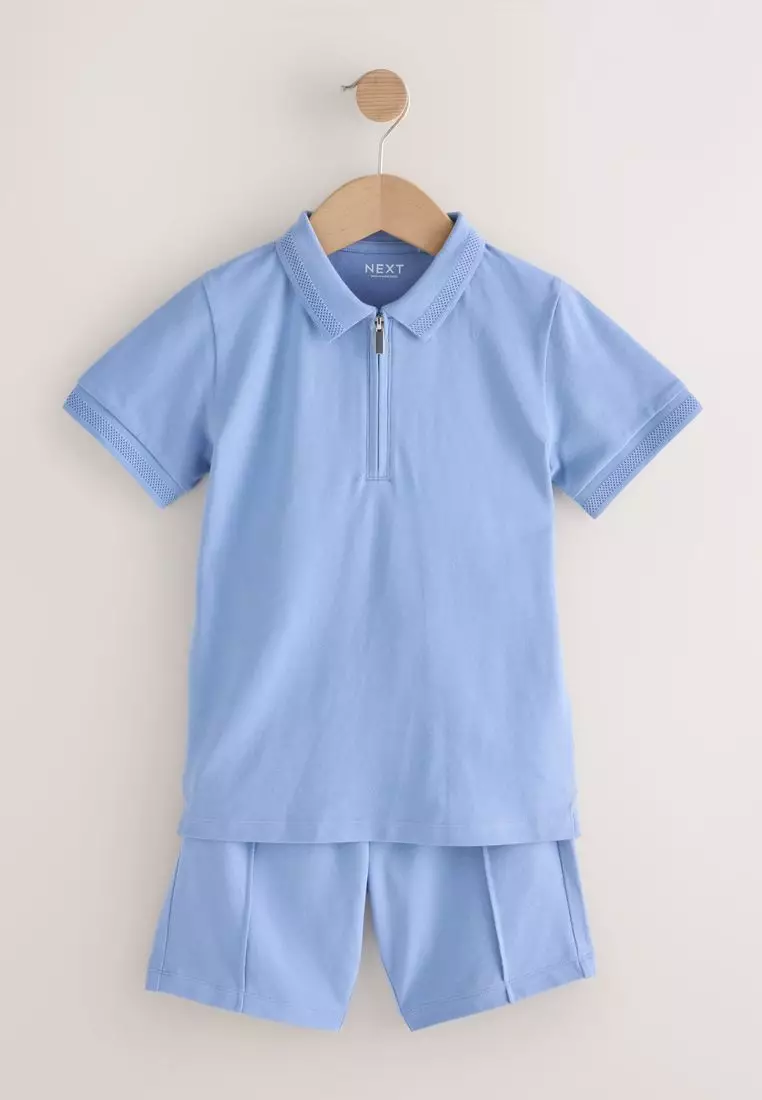 Short Sleeve Polo Shirt and Shorts Set