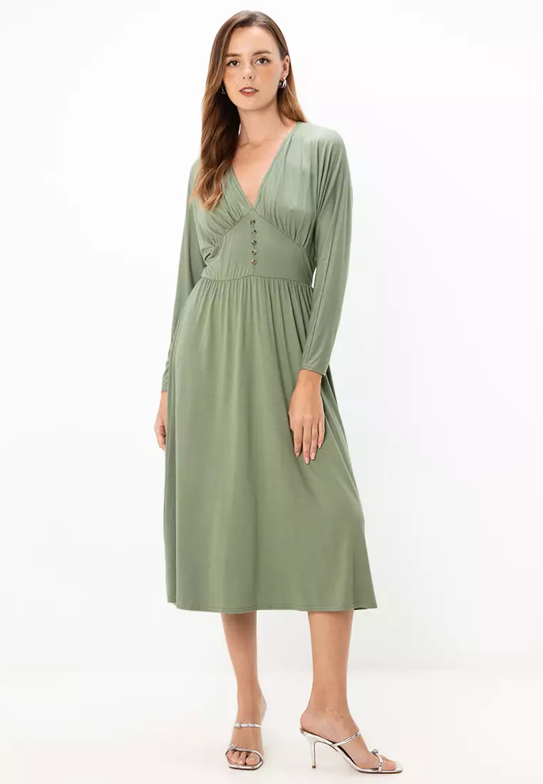 Jual ASOS Design Long Sleeves Midi Tea Dress Original 2025