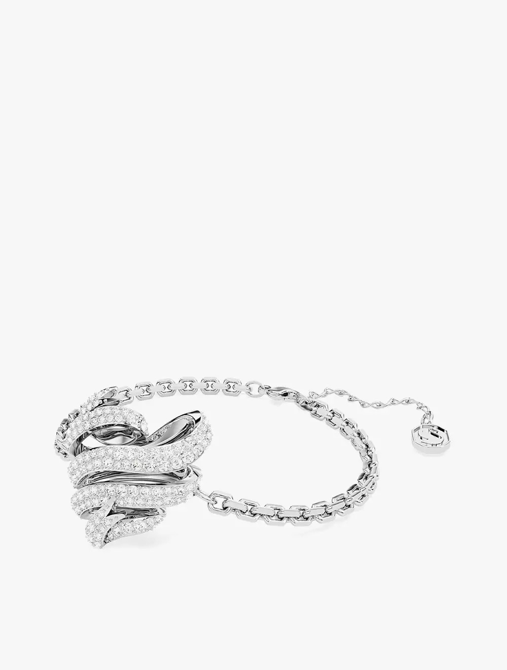 Jual Swarovski Volta Bracelet, Heart, White, Rhodium Plated - White ...
