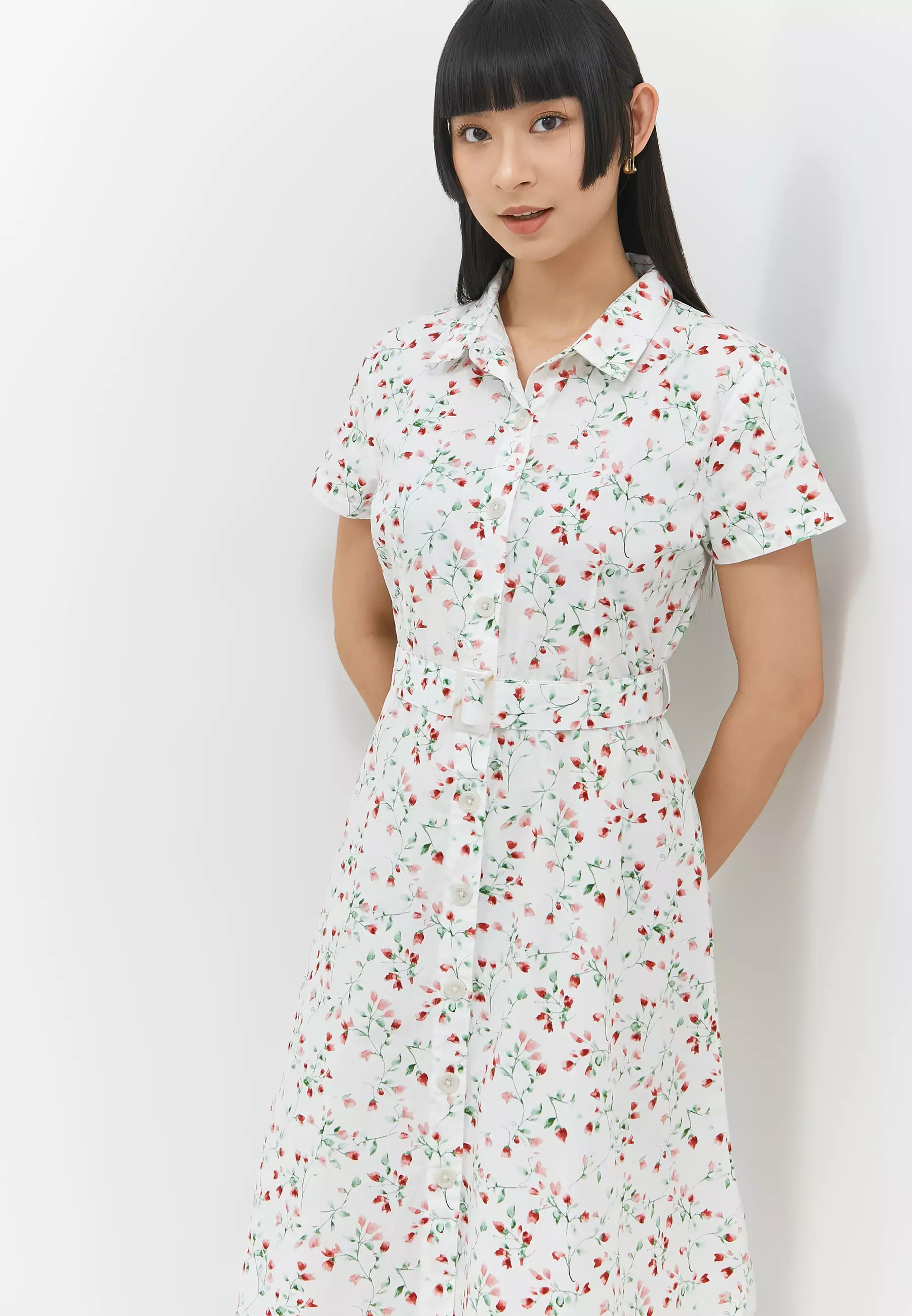 Esther Flower White Dress (G.43129)