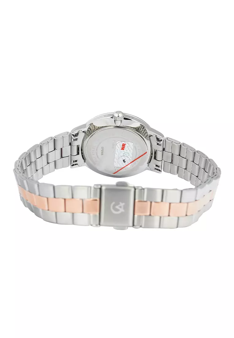 Alexandre Christie Classic Slim Jam Tangan Analog Wanita Silver Rosegold Stainless Steel - 8694LDBTRSL
