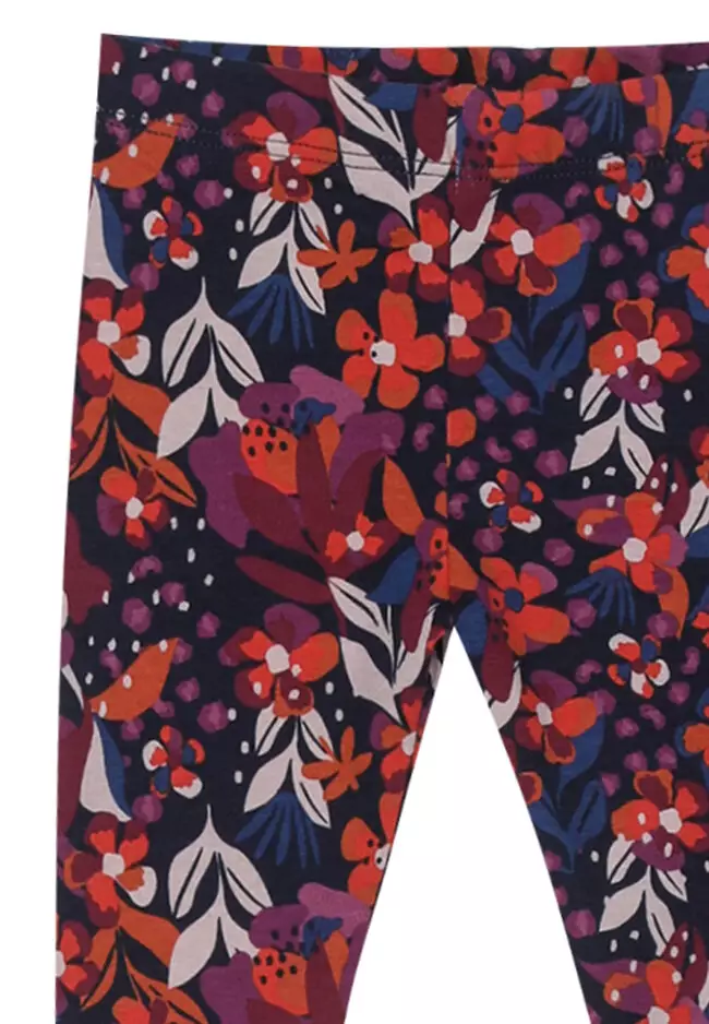 Red floral leggings on sale