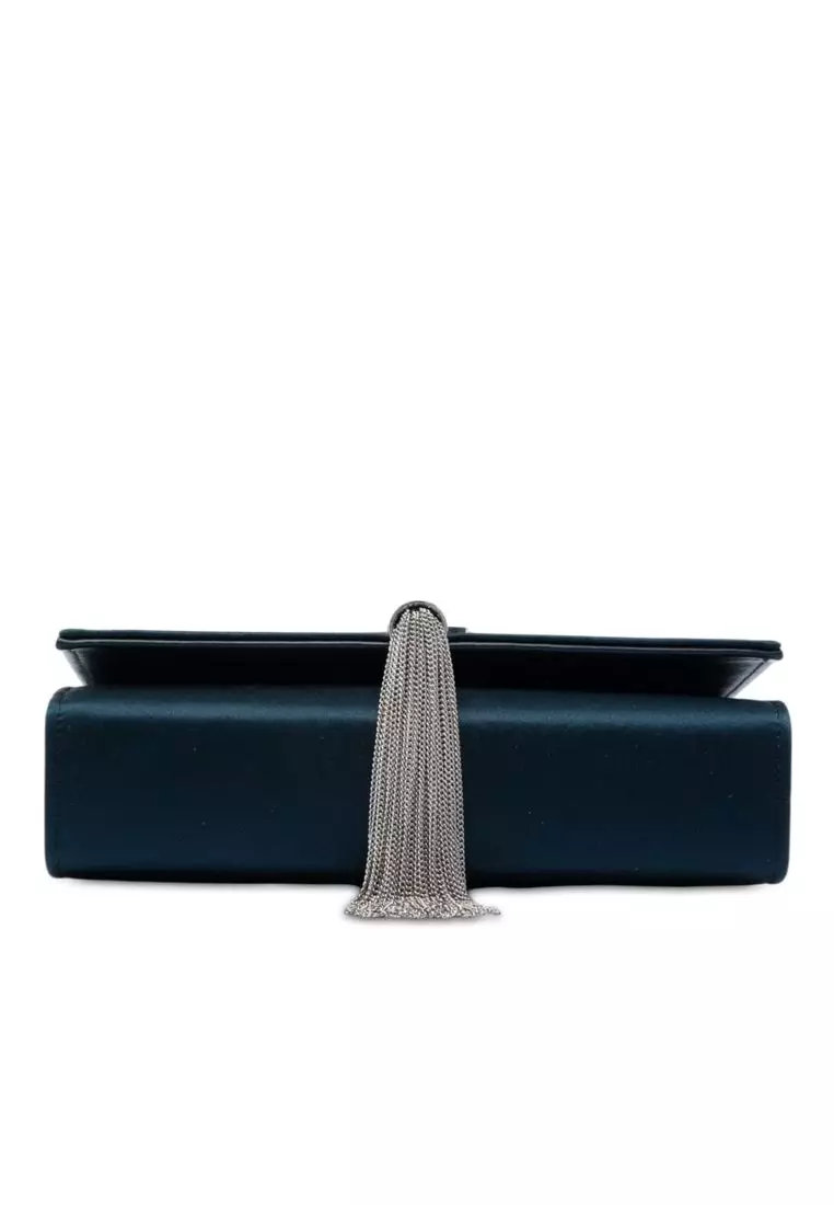 Pre-Loved Saint Laurent Small Satin Monogram Kate Tassel Crossbody