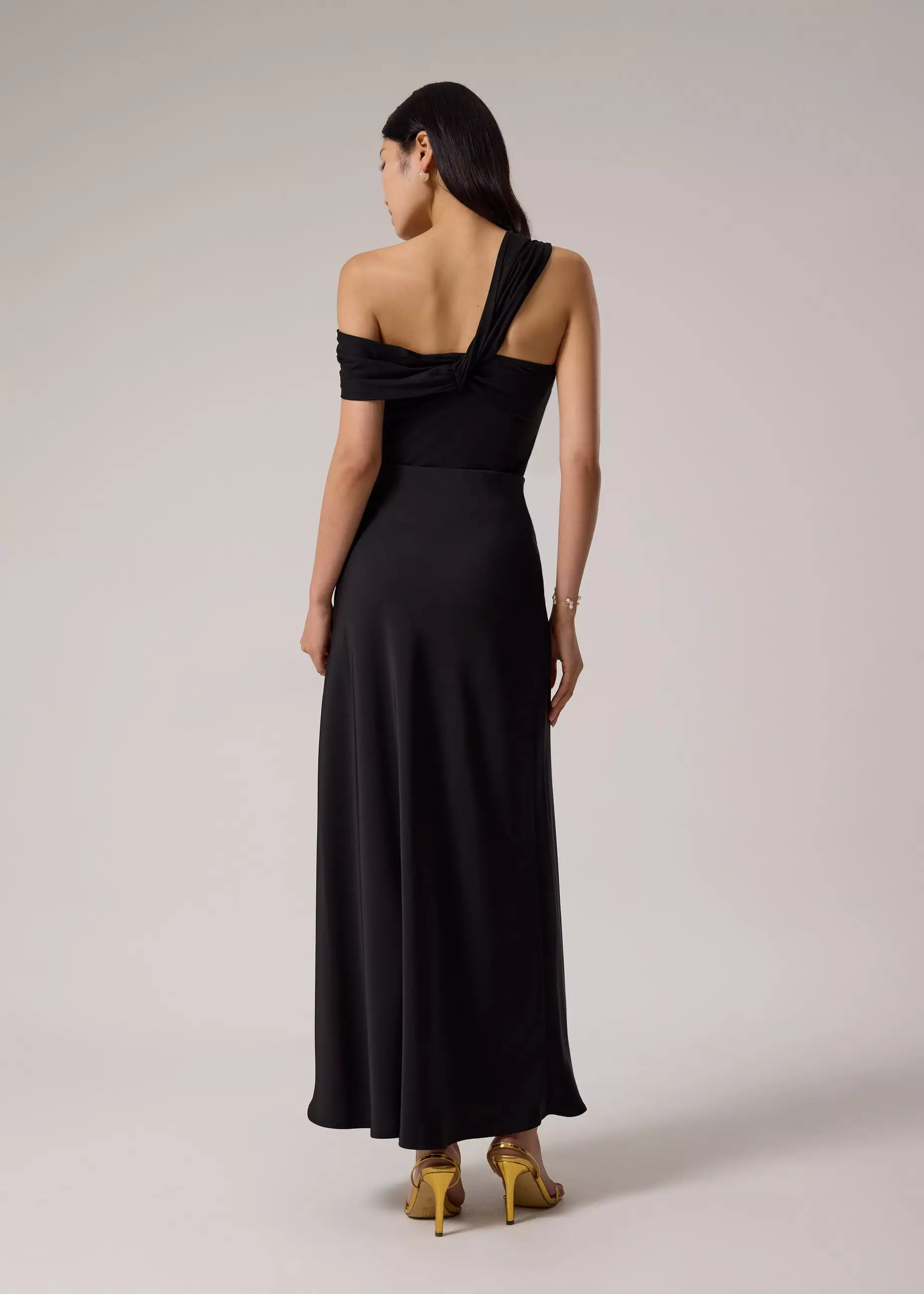 Rok Wanita - Elastic Satin High Waist Bias Cut Midaxi Skirt