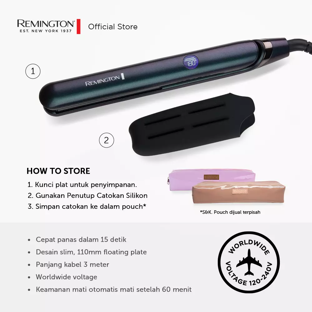 Remington Catokan Pelurus Rambut Illusion Straightener S7801-ID