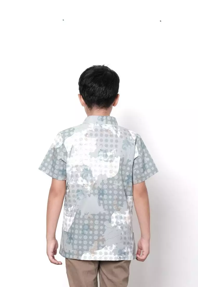 BIA x Isel Fricella - Tazo Mint  Kemeja Anak - Edisi Denmark - Sarimbit