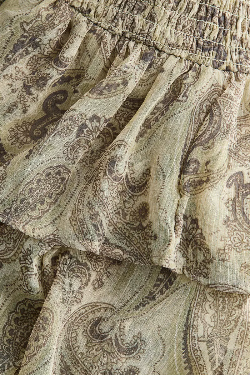 Smocked tiered dress