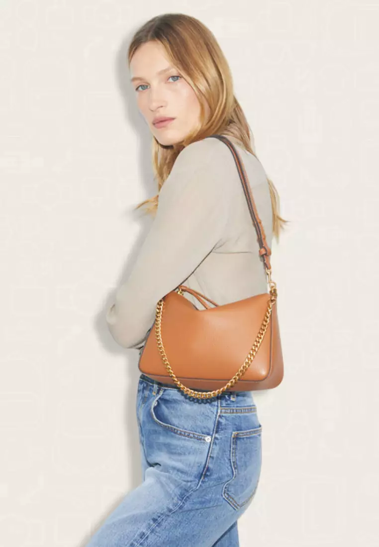 Jual TORY BURCH Tory Burch Perry Small Shoulder Bag Autum Brown