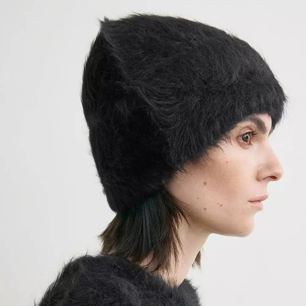 Alpaca Knit Beanie Black