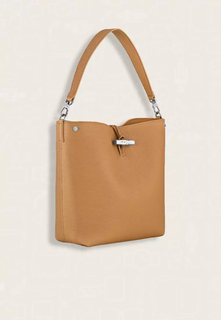 Longchamp Le Roseau M Shoulder Bag Walnut