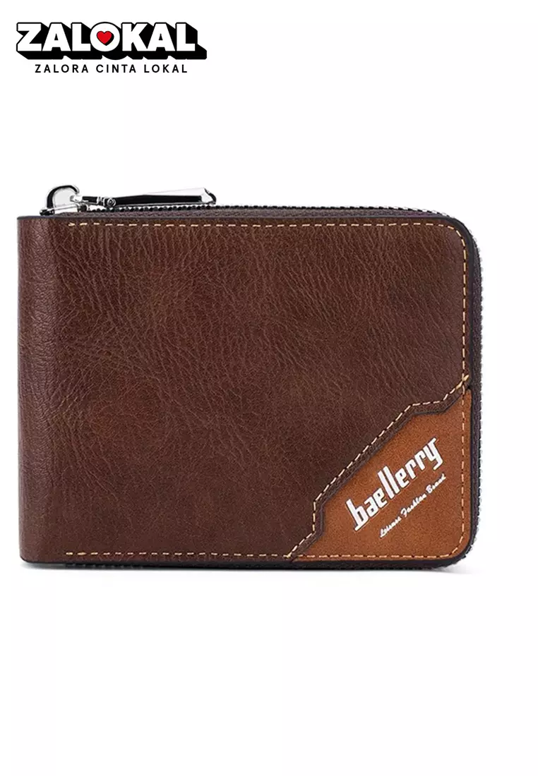 Dompet Pria Bahan Kulit PU Leather D5104 ORIGINAL