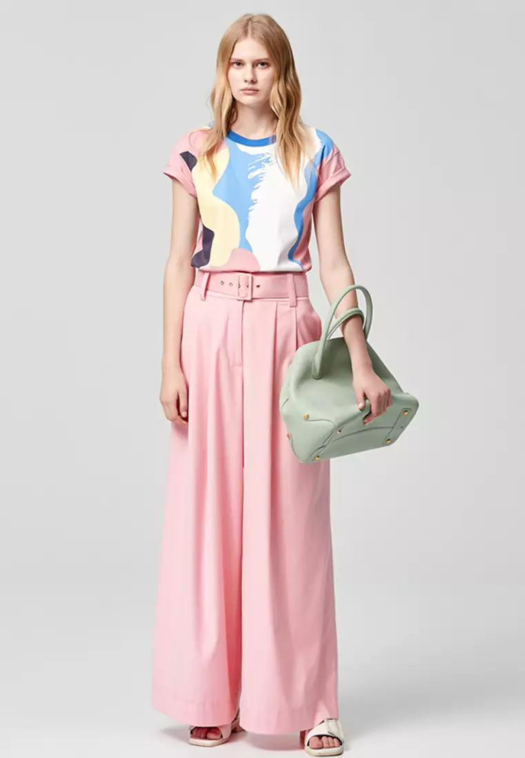 High-Waist Flowing Trousers