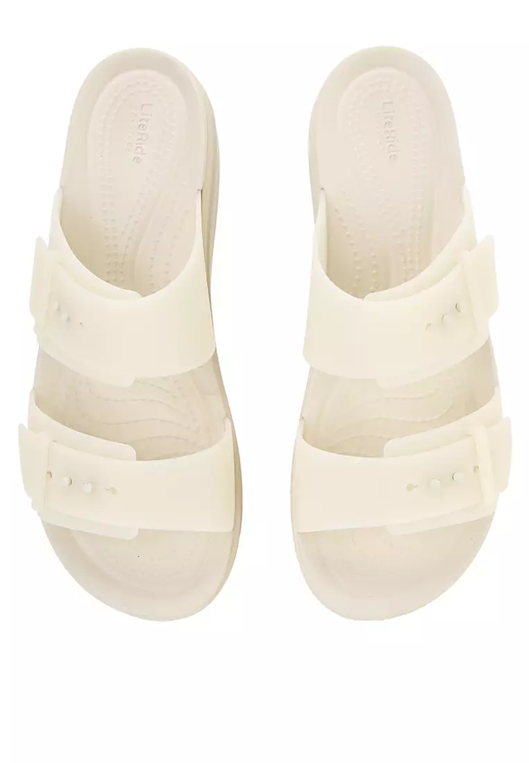 Brooklyn Buckle Frosted Low Wedge