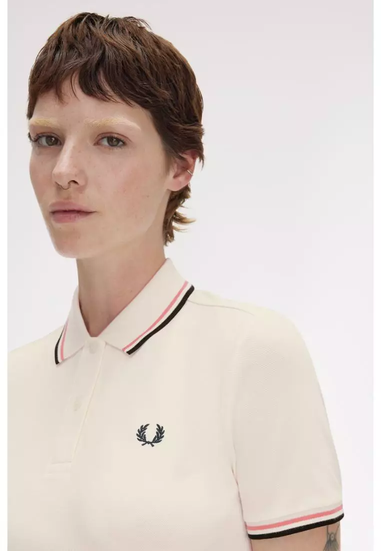 Fred Perry D3600 Twin Tipped Fred Perry Dress (Light Ecru / Putty Pink / Black)