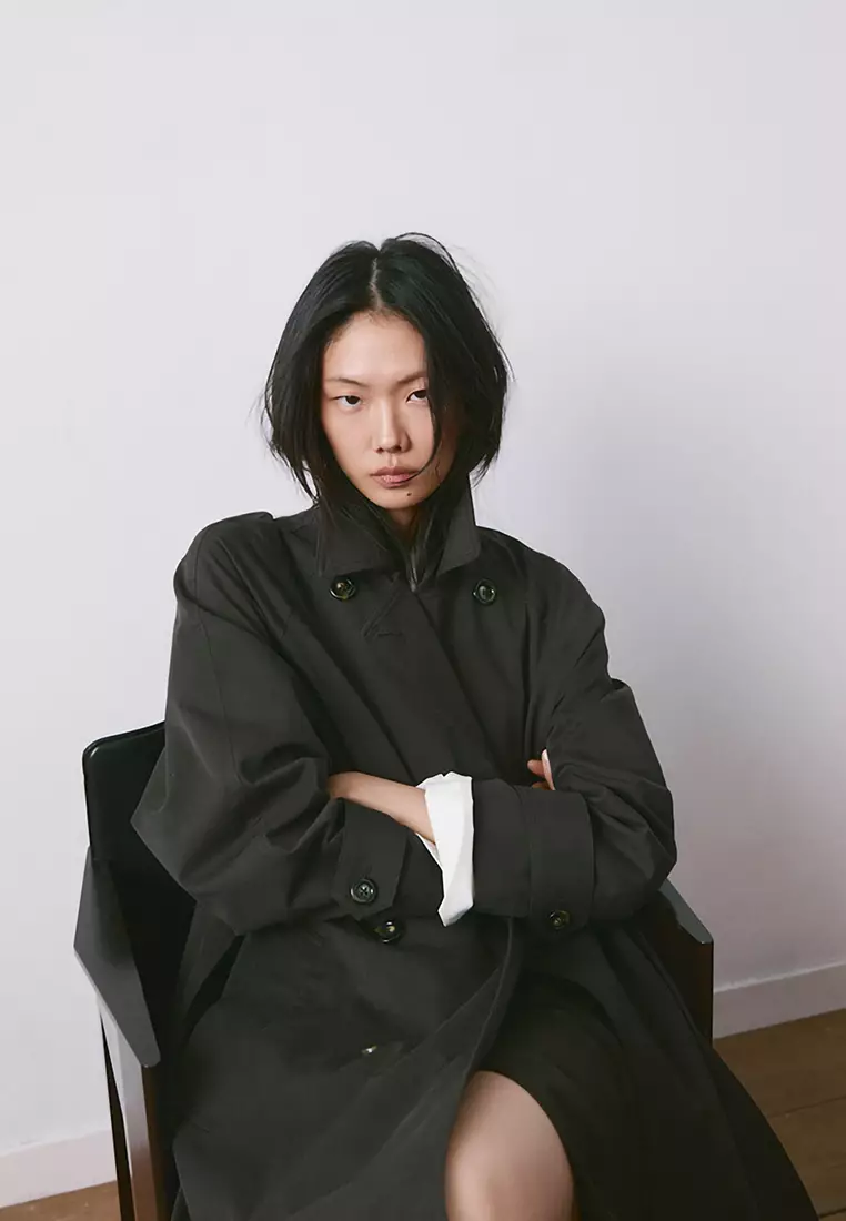 長款雙排扣風褸