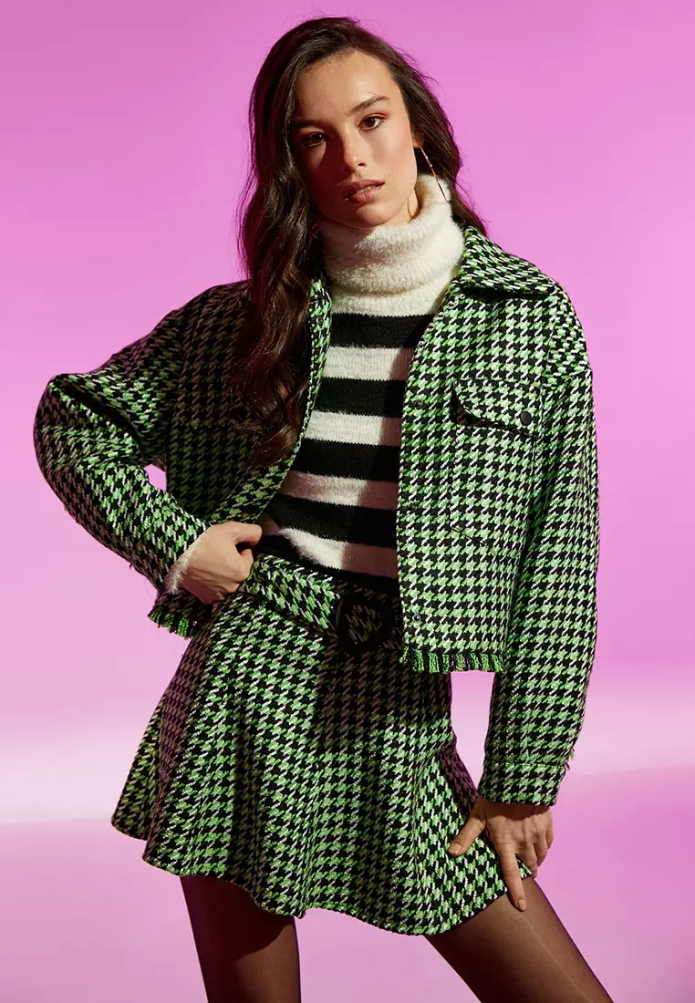 Pocket Tweed Tassel Jacket