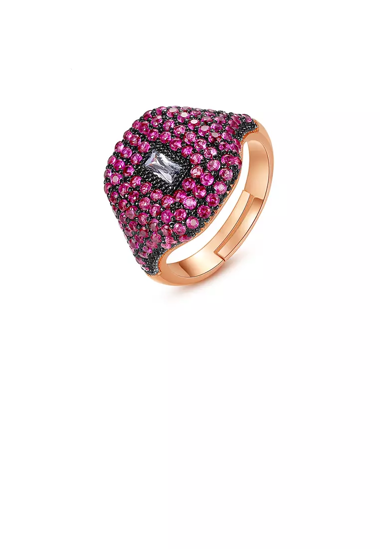 Purple cubic best sale zirconia ring