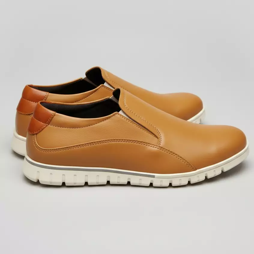 PAULMAY - Sepatu Casual Slip on Pria Modena 46 Mocca