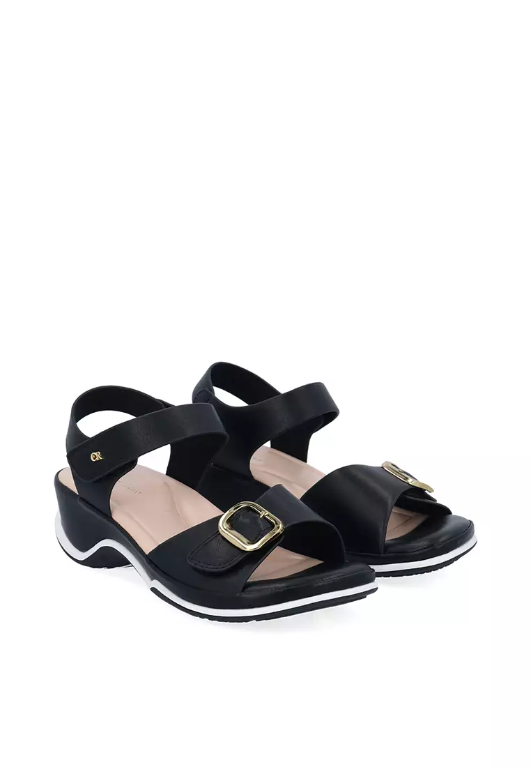 Black Ellie SoftStep Sandals