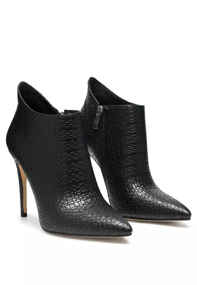 Buy Rag & CO. LOLITA Woven Texture Stiletto Boot in Black Online ...