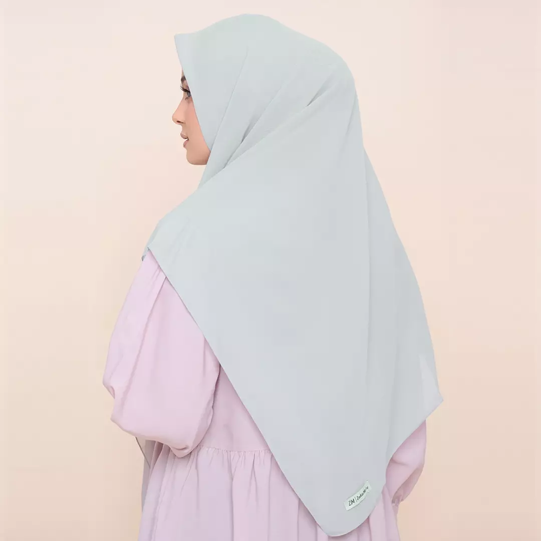 ZM Zaskia Mecca Feat Natasha Rizky - Hijab Syari Bellsa Summer Sage Kerudung Segi Empat