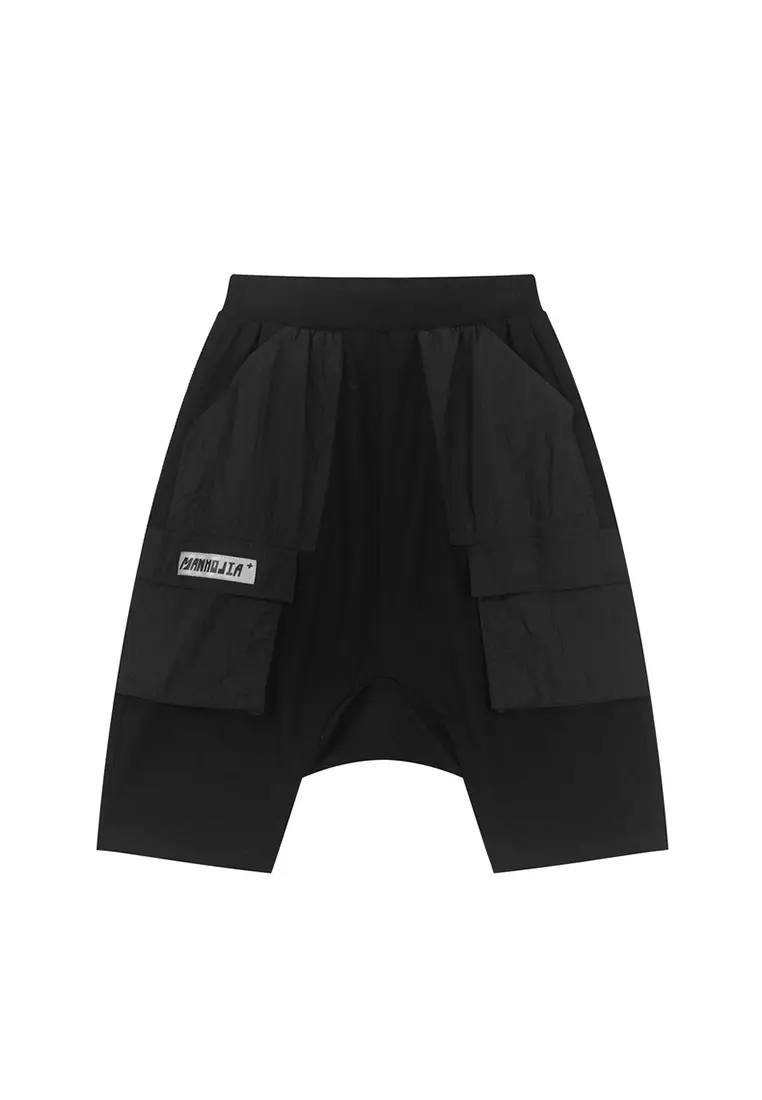 Drop Crotch Bermudas Wiith Side Pockets