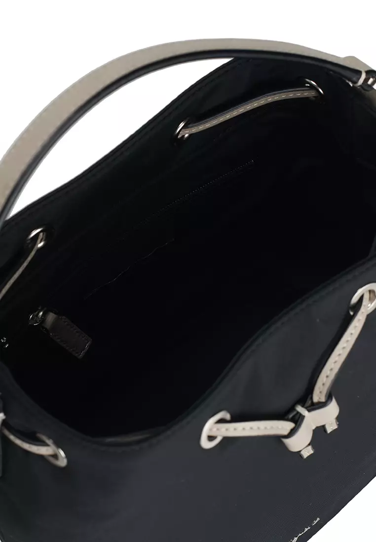 Nylon Drawstring Top-Handle Bag