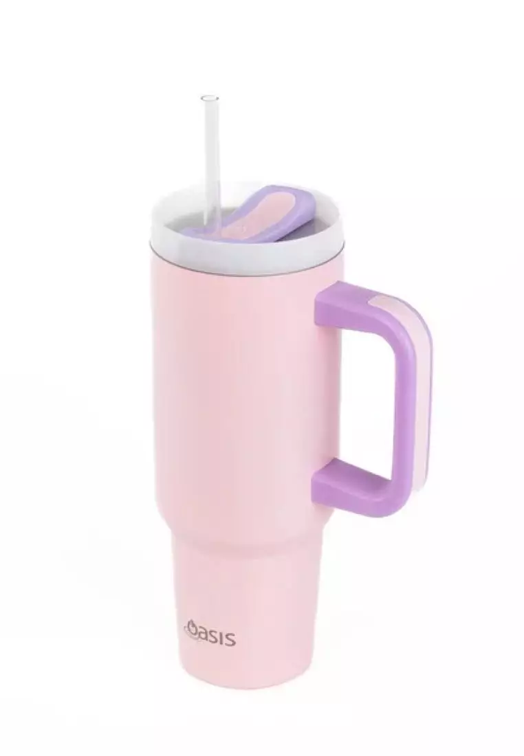 Oasis Stainless Steel Insulated Commuter Travel Tumbler 1.2L - Pink Guava