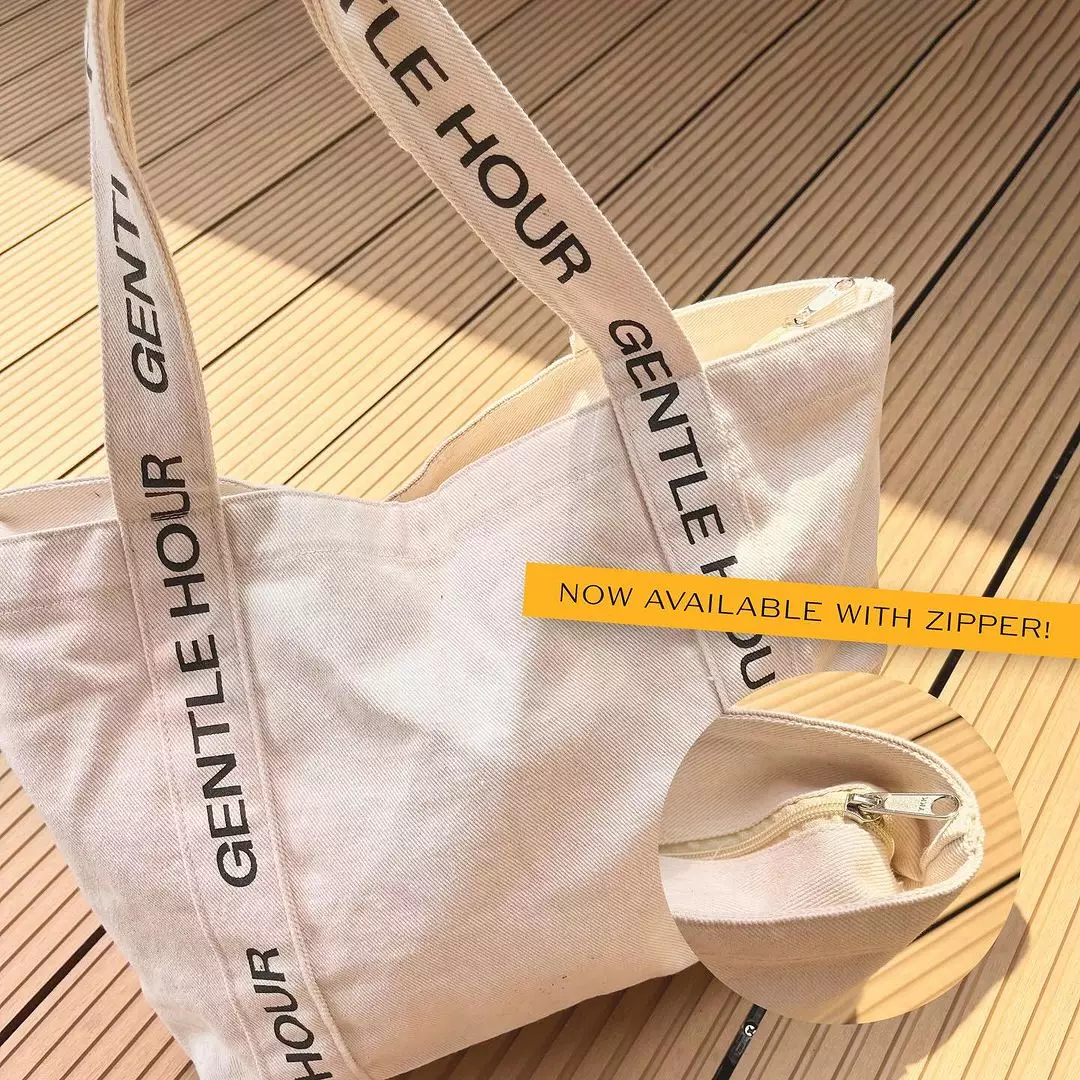 Gentle Hour Shopper Tote Bag With Zipper