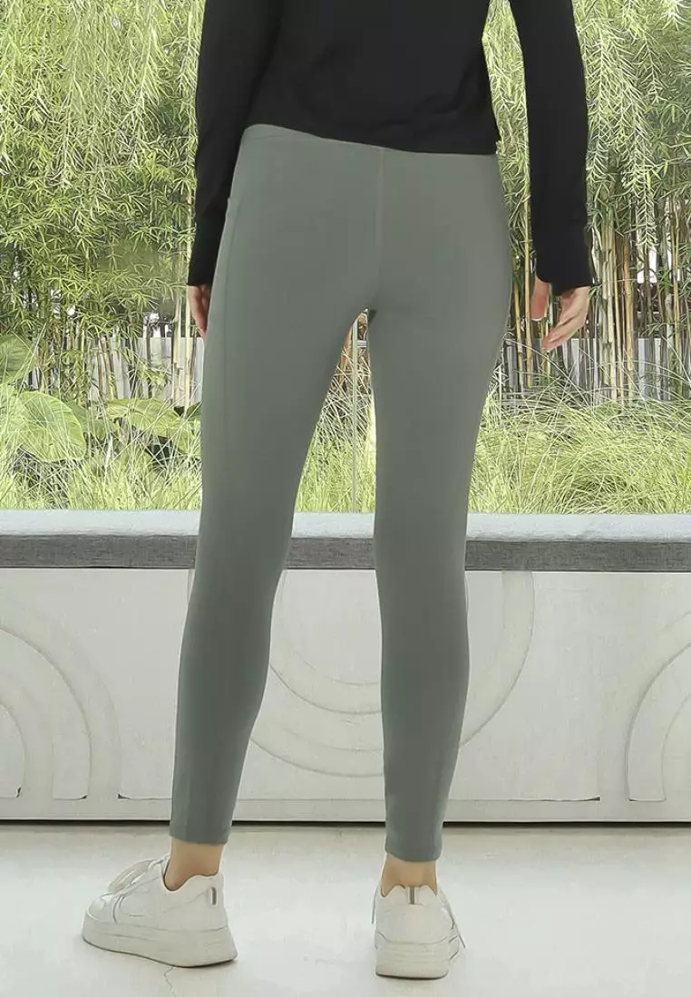 Fitwear - Legging Big Size Olahraga Wanita LAYLA ACTIVE 2 POCKET - SAGE