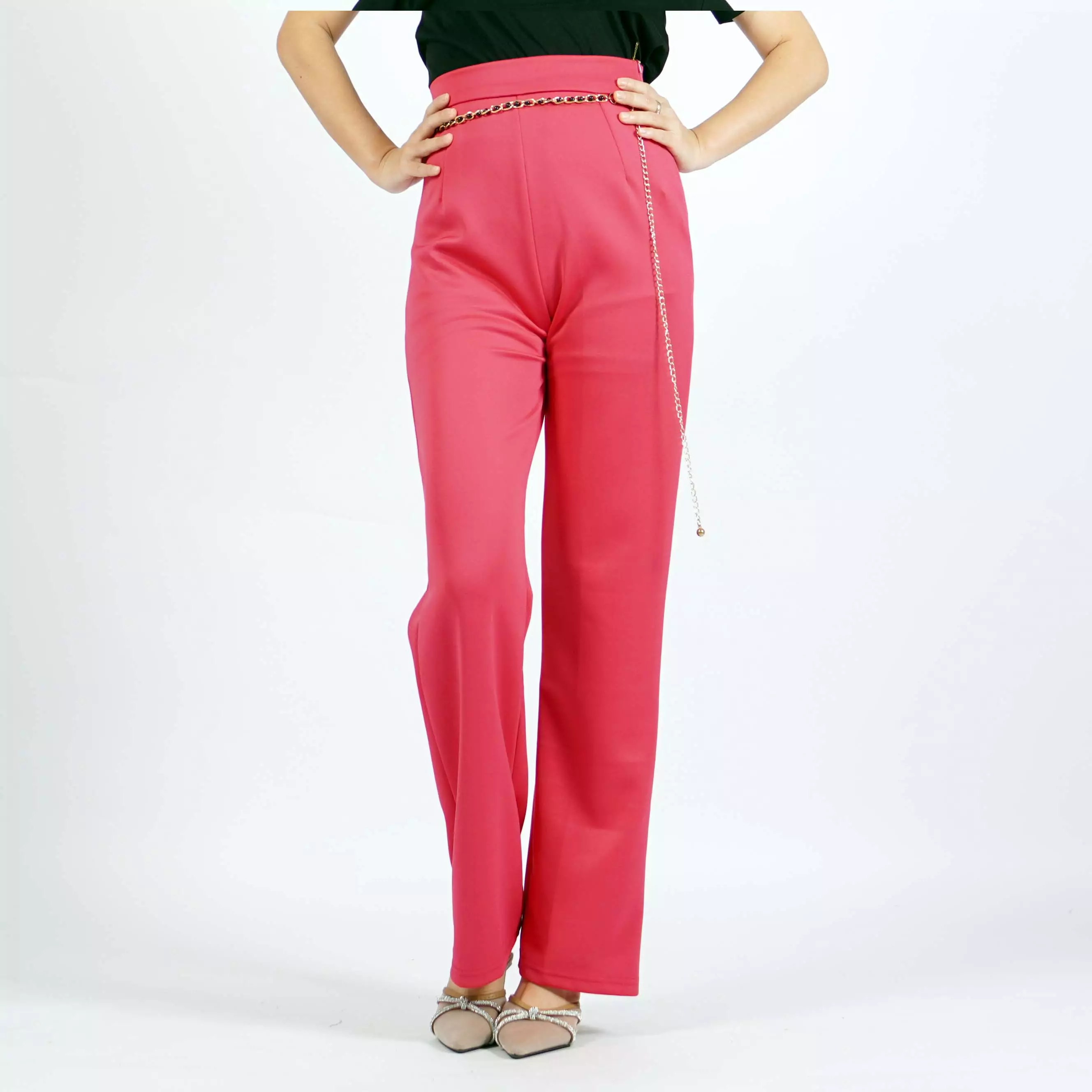 Okechuku Amantha Celana Kerja Wanita Celana Panjang Wanita Formal - Fuchsia