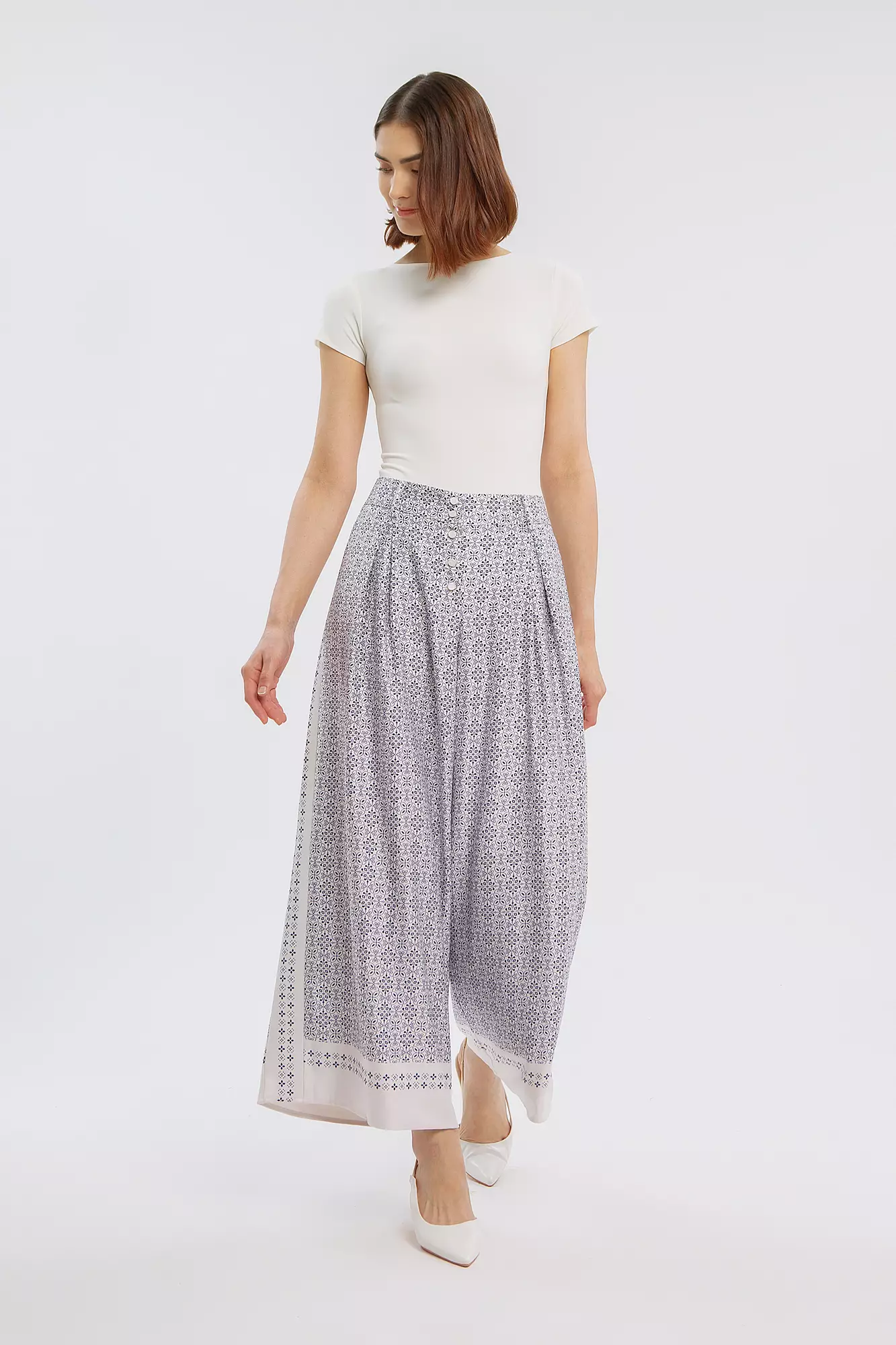 Minimal Anindita Pants Blue White Warna BLUE WHITE