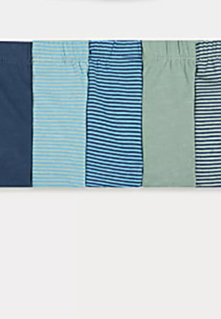 10pk Pure Cotton Striped Briefs