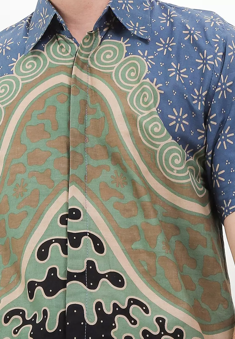 Gulali Kemeja Batik Premium Pria Casual Modern Lengan Pendek