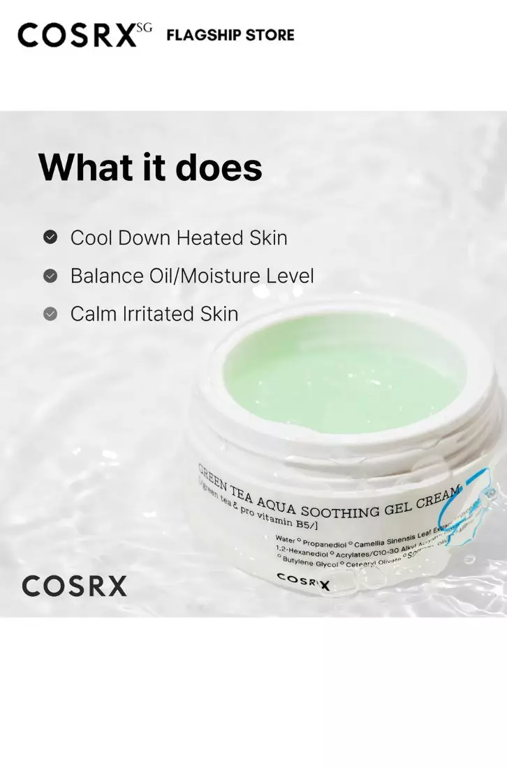 Cosrx Green Tea Aqua Soothing Gel Cream 50ml(Exp:2027.07.04)