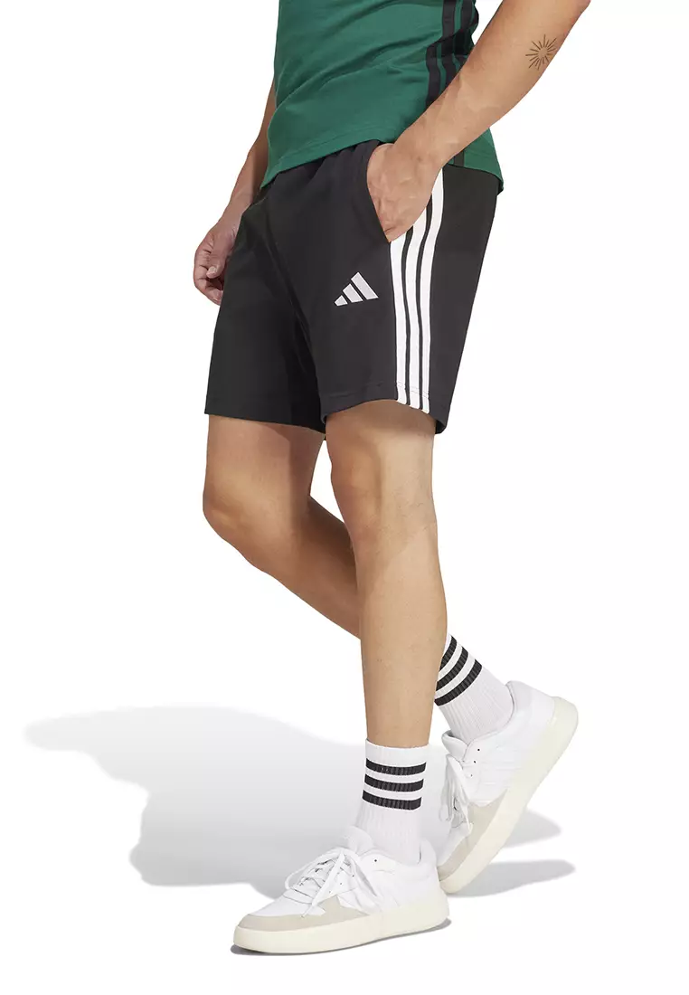 Essentials 3-Stripes Single Jersey Shorts 7-Inch