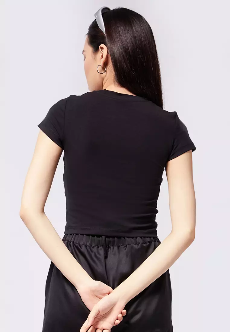 Fitted Short Sleeve Crop T-shirt